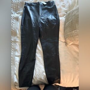 Express Shiny Black Faux Leather Leggings